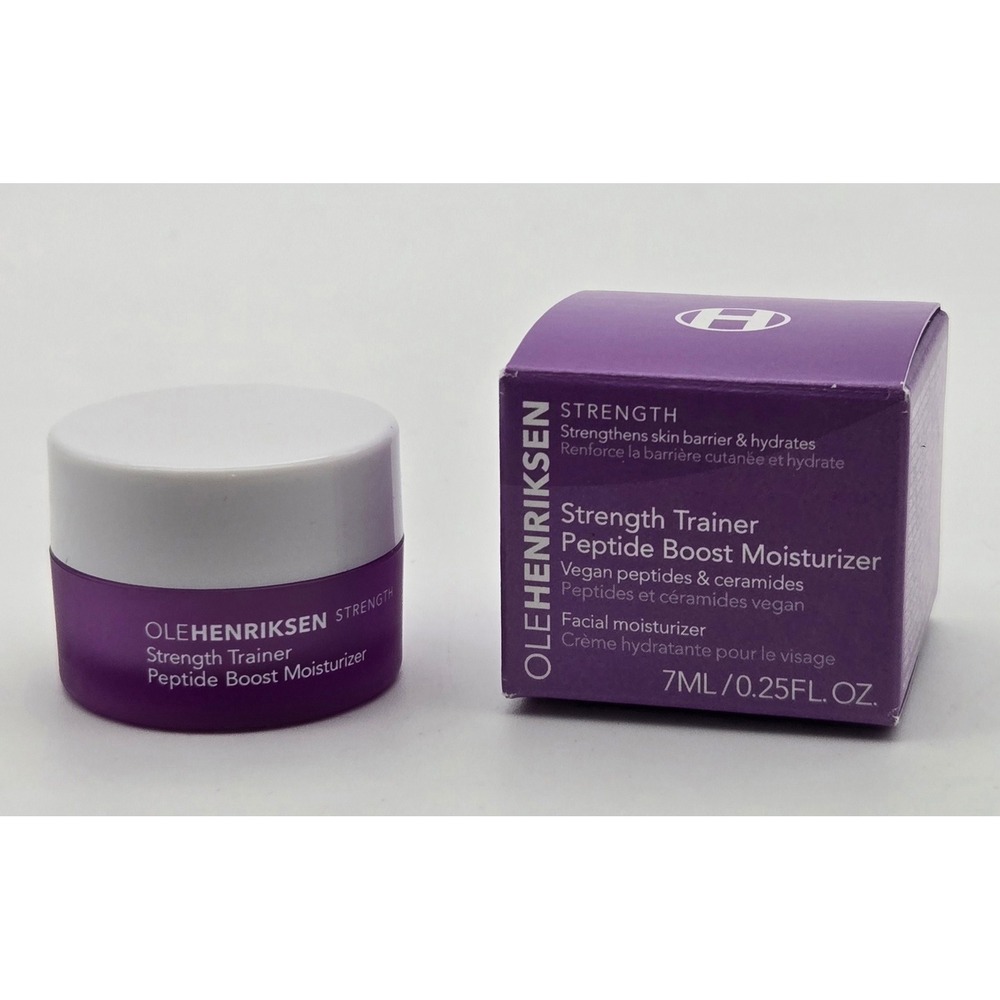 Olehenriksen Strength Trainer Peptide Boost Moisturizer Face Travel Size 7ml New